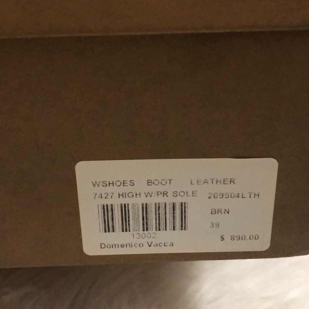 🌺Domenico Vacca high leather boots size 39 - Picture 4 of 8